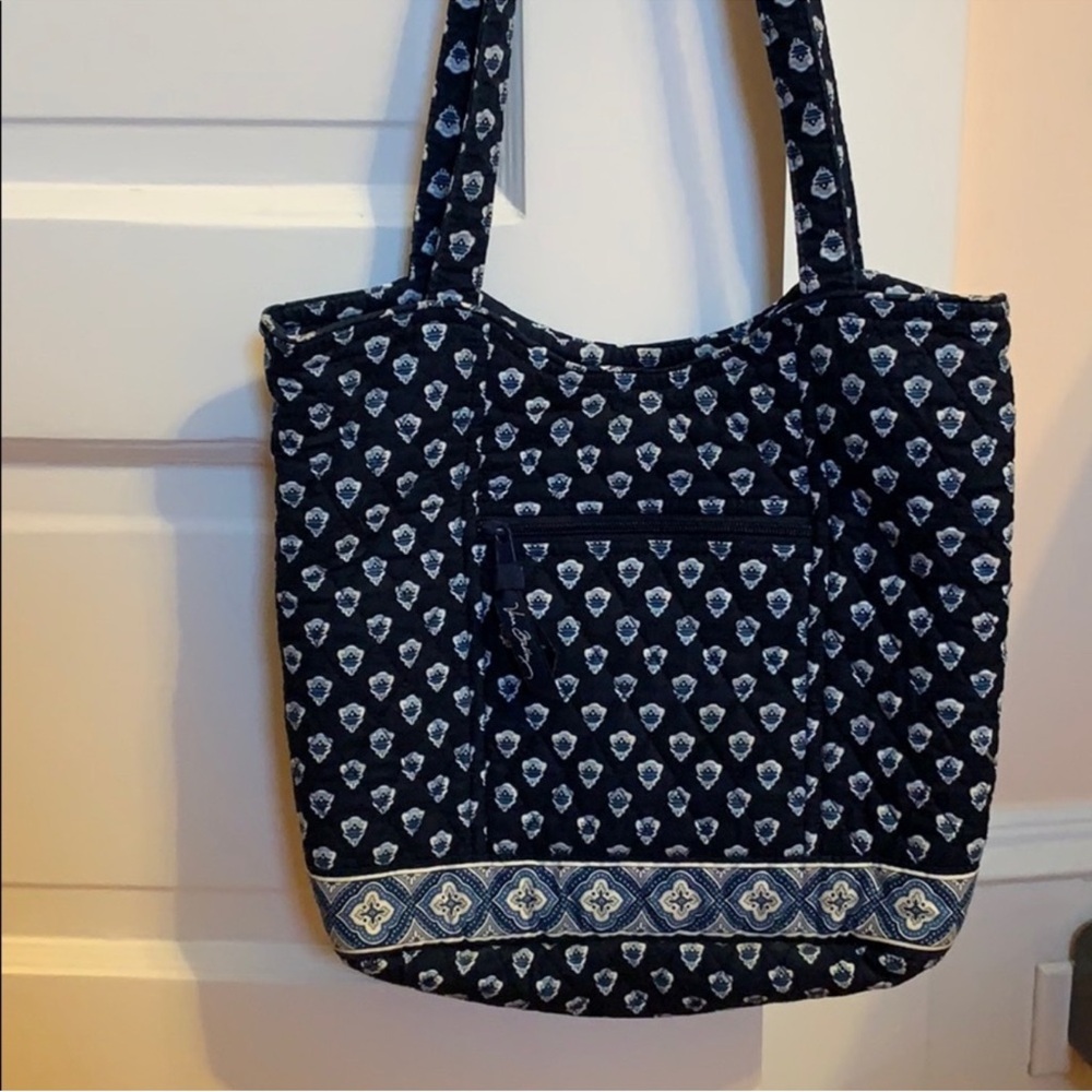 Vera Bradley Navy and White Patterned Tote